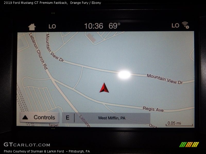 Orange Fury / Ebony 2019 Ford Mustang GT Premium Fastback