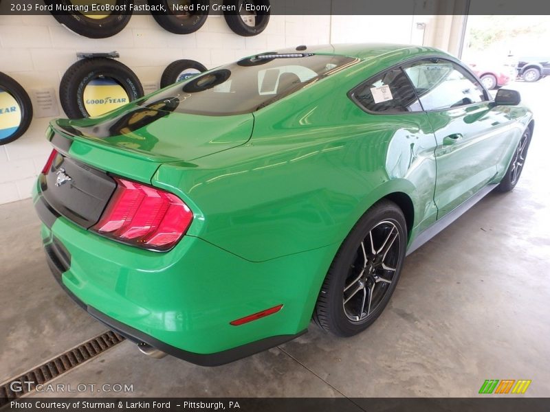 Need For Green / Ebony 2019 Ford Mustang EcoBoost Fastback
