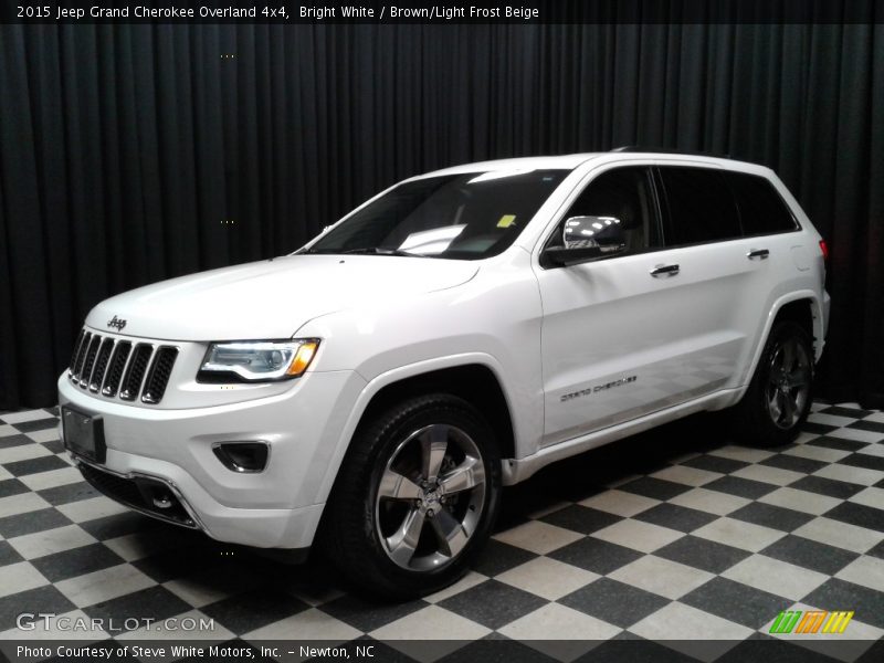 Bright White / Brown/Light Frost Beige 2015 Jeep Grand Cherokee Overland 4x4