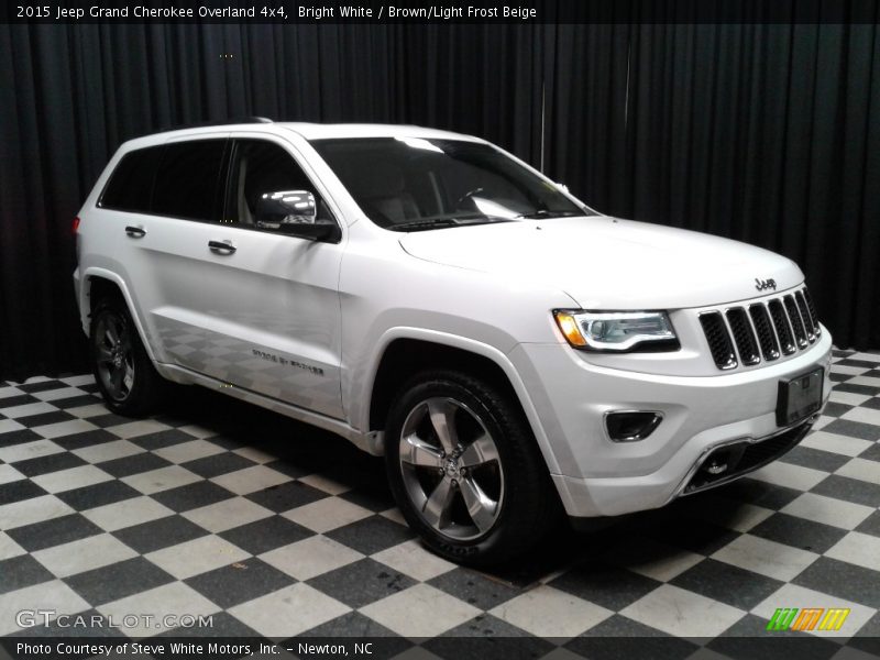 Bright White / Brown/Light Frost Beige 2015 Jeep Grand Cherokee Overland 4x4