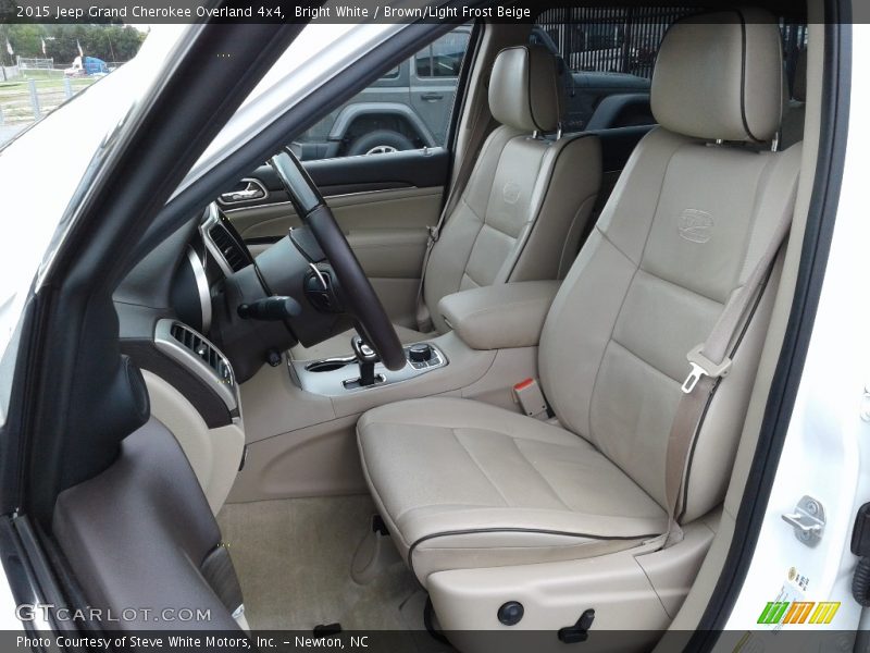 Bright White / Brown/Light Frost Beige 2015 Jeep Grand Cherokee Overland 4x4