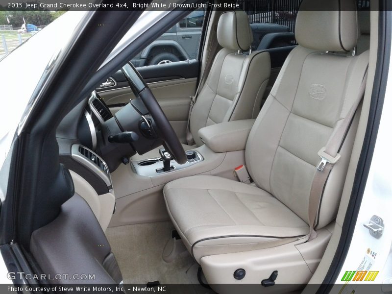 Bright White / Brown/Light Frost Beige 2015 Jeep Grand Cherokee Overland 4x4