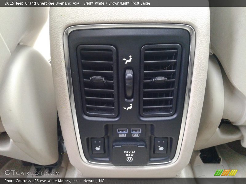 Bright White / Brown/Light Frost Beige 2015 Jeep Grand Cherokee Overland 4x4