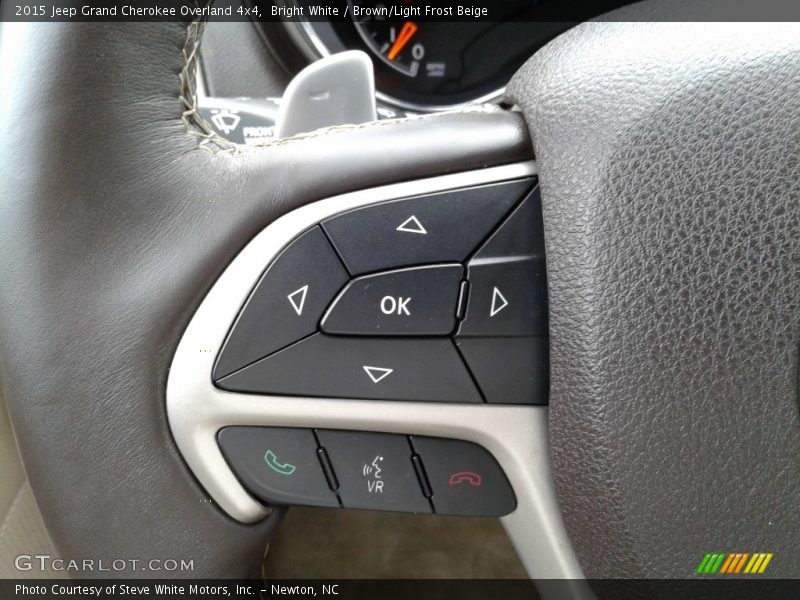 Bright White / Brown/Light Frost Beige 2015 Jeep Grand Cherokee Overland 4x4