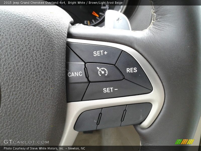 Bright White / Brown/Light Frost Beige 2015 Jeep Grand Cherokee Overland 4x4