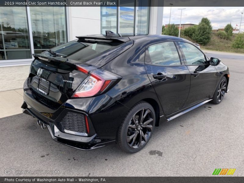 Crystal Black Pearl / Black 2019 Honda Civic Sport Hatchback