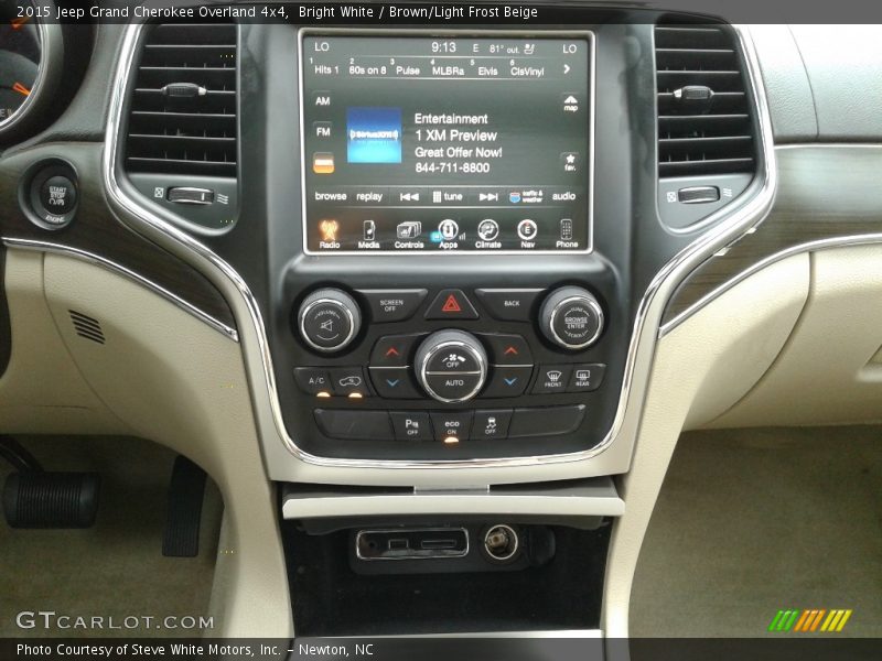 Bright White / Brown/Light Frost Beige 2015 Jeep Grand Cherokee Overland 4x4
