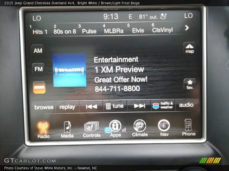 Bright White / Brown/Light Frost Beige 2015 Jeep Grand Cherokee Overland 4x4