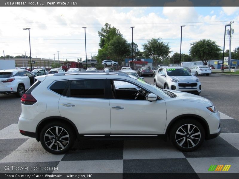 Pearl White / Tan 2019 Nissan Rogue SL