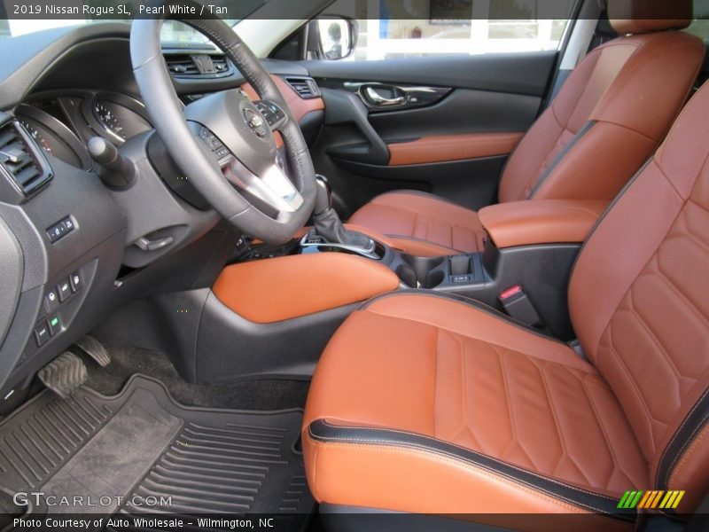 Pearl White / Tan 2019 Nissan Rogue SL