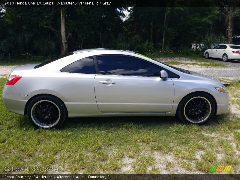 Alabaster Silver Metallic / Gray 2010 Honda Civic EX Coupe