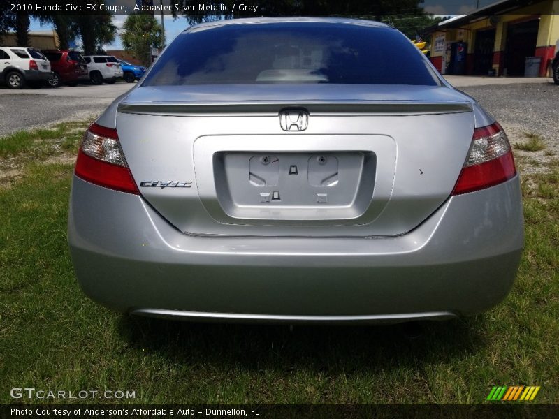 Alabaster Silver Metallic / Gray 2010 Honda Civic EX Coupe