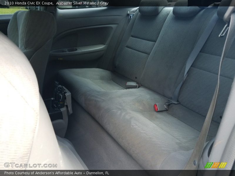 Alabaster Silver Metallic / Gray 2010 Honda Civic EX Coupe