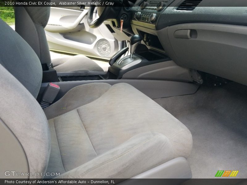 Alabaster Silver Metallic / Gray 2010 Honda Civic EX Coupe