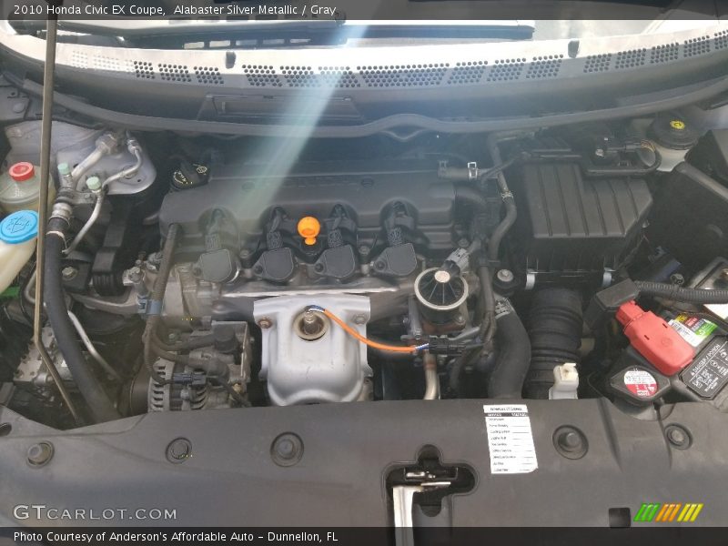 Alabaster Silver Metallic / Gray 2010 Honda Civic EX Coupe