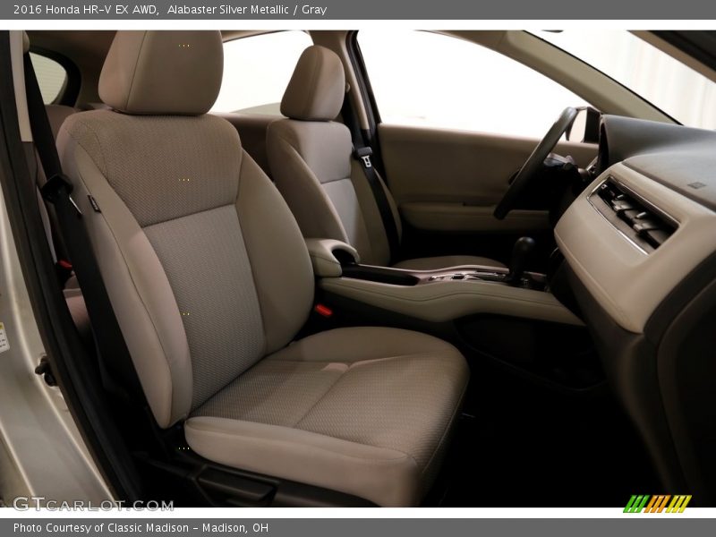 Alabaster Silver Metallic / Gray 2016 Honda HR-V EX AWD