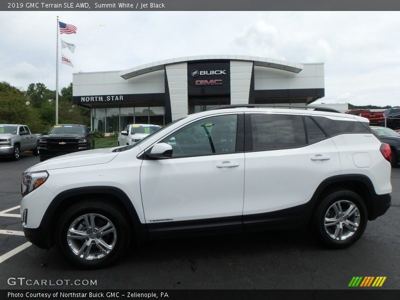 Summit White / Jet Black 2019 GMC Terrain SLE AWD