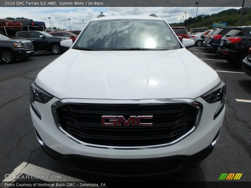 Summit White / Jet Black 2019 GMC Terrain SLE AWD