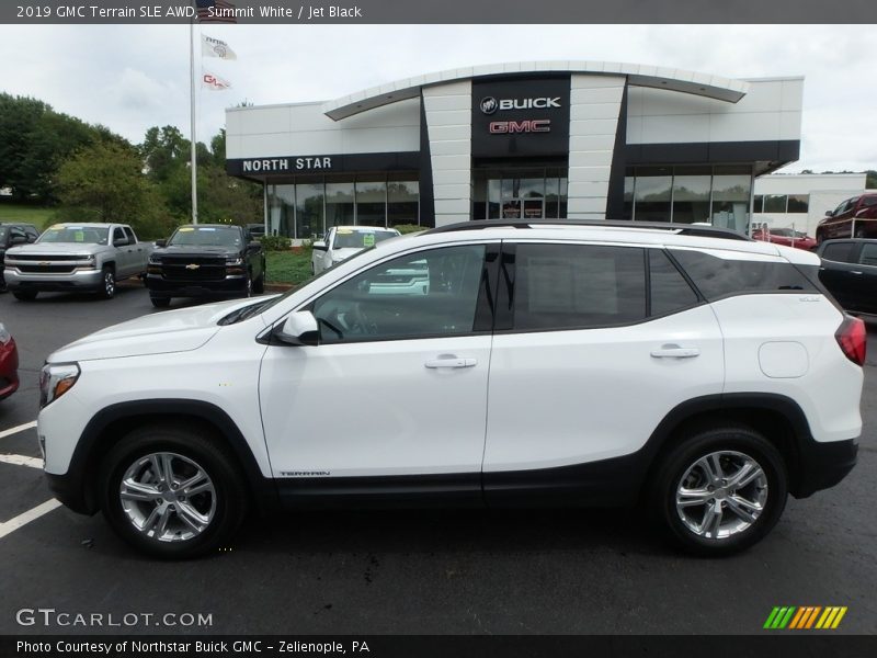 Summit White / Jet Black 2019 GMC Terrain SLE AWD
