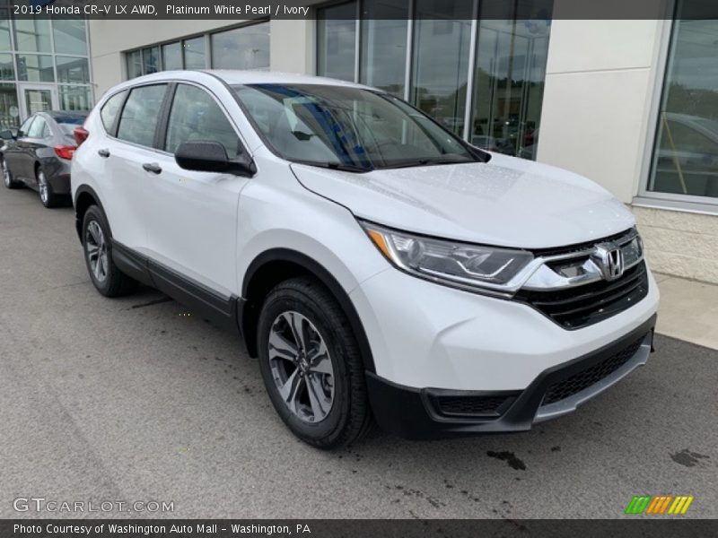 Platinum White Pearl / Ivory 2019 Honda CR-V LX AWD