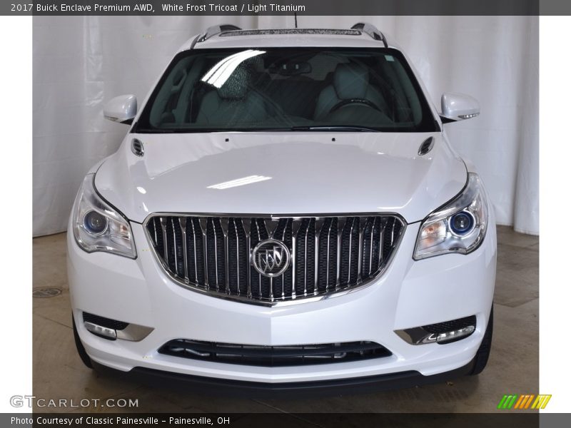 White Frost Tricoat / Light Titanium 2017 Buick Enclave Premium AWD