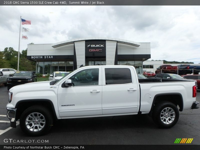 Summit White / Jet Black 2018 GMC Sierra 1500 SLE Crew Cab 4WD