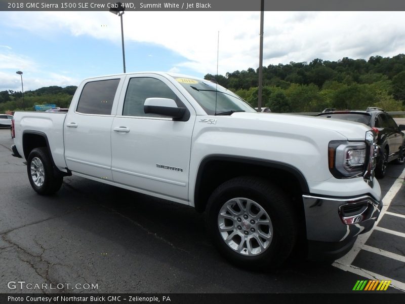 Summit White / Jet Black 2018 GMC Sierra 1500 SLE Crew Cab 4WD