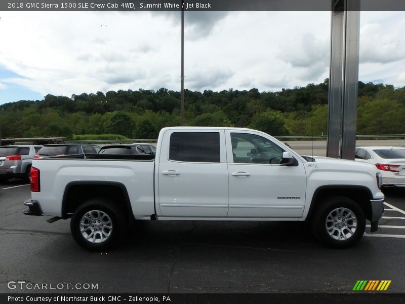 Summit White / Jet Black 2018 GMC Sierra 1500 SLE Crew Cab 4WD