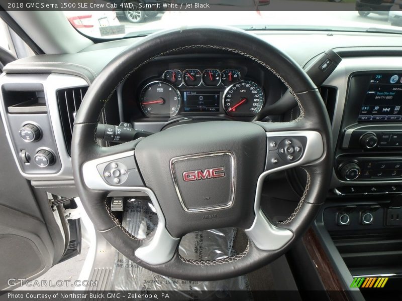 Summit White / Jet Black 2018 GMC Sierra 1500 SLE Crew Cab 4WD