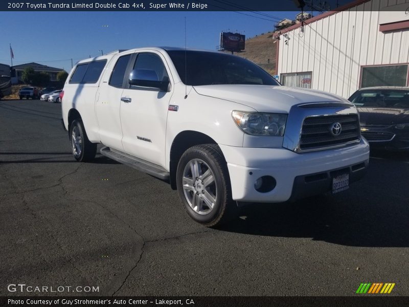 Super White / Beige 2007 Toyota Tundra Limited Double Cab 4x4
