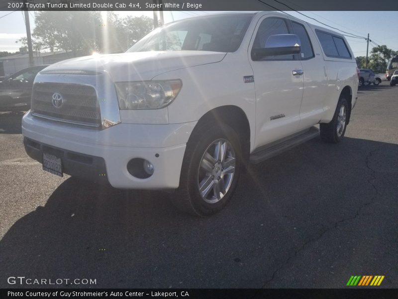 Super White / Beige 2007 Toyota Tundra Limited Double Cab 4x4