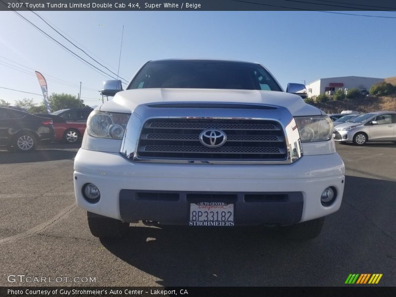 Super White / Beige 2007 Toyota Tundra Limited Double Cab 4x4