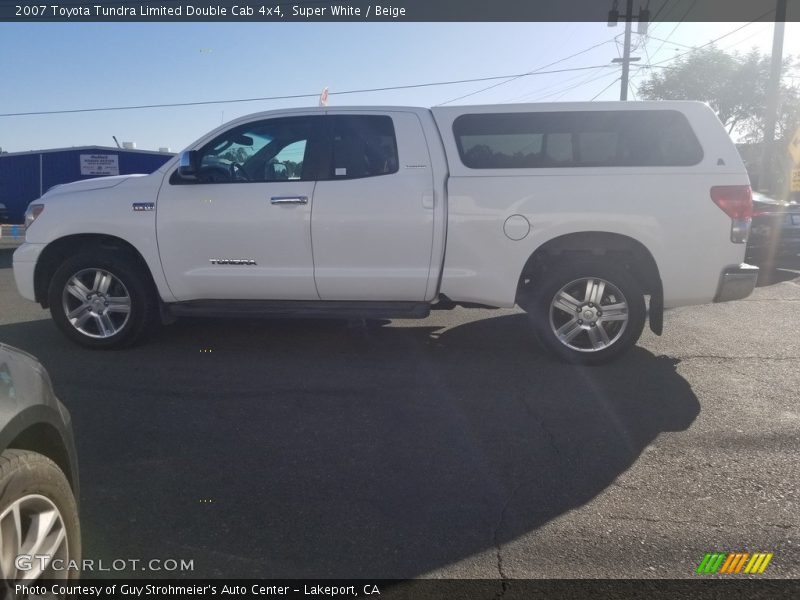 Super White / Beige 2007 Toyota Tundra Limited Double Cab 4x4