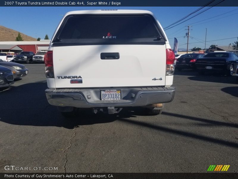 Super White / Beige 2007 Toyota Tundra Limited Double Cab 4x4