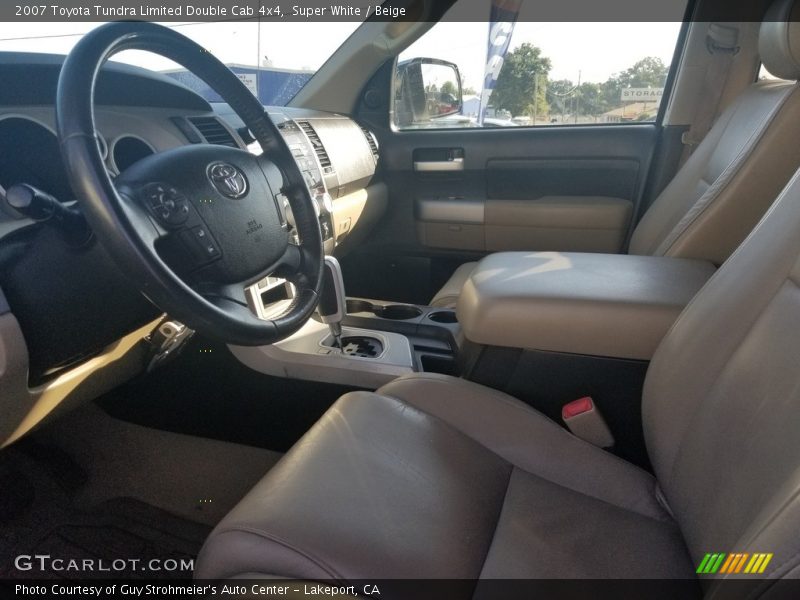 Super White / Beige 2007 Toyota Tundra Limited Double Cab 4x4