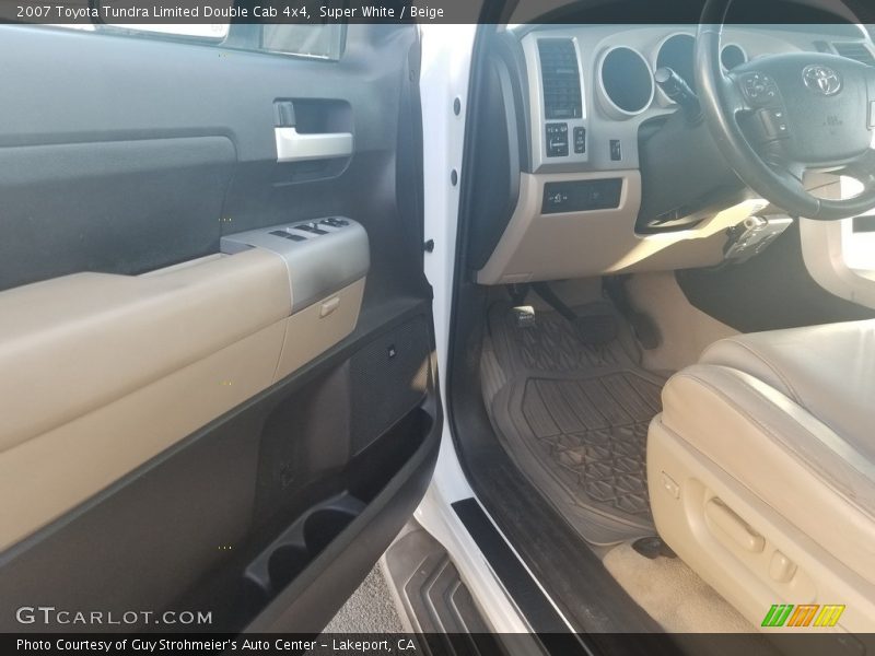 Super White / Beige 2007 Toyota Tundra Limited Double Cab 4x4