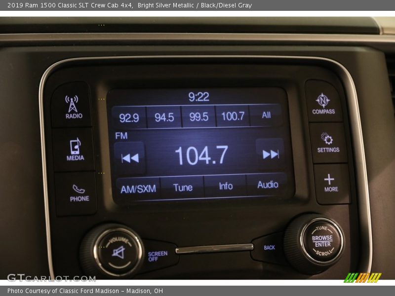 Bright Silver Metallic / Black/Diesel Gray 2019 Ram 1500 Classic SLT Crew Cab 4x4