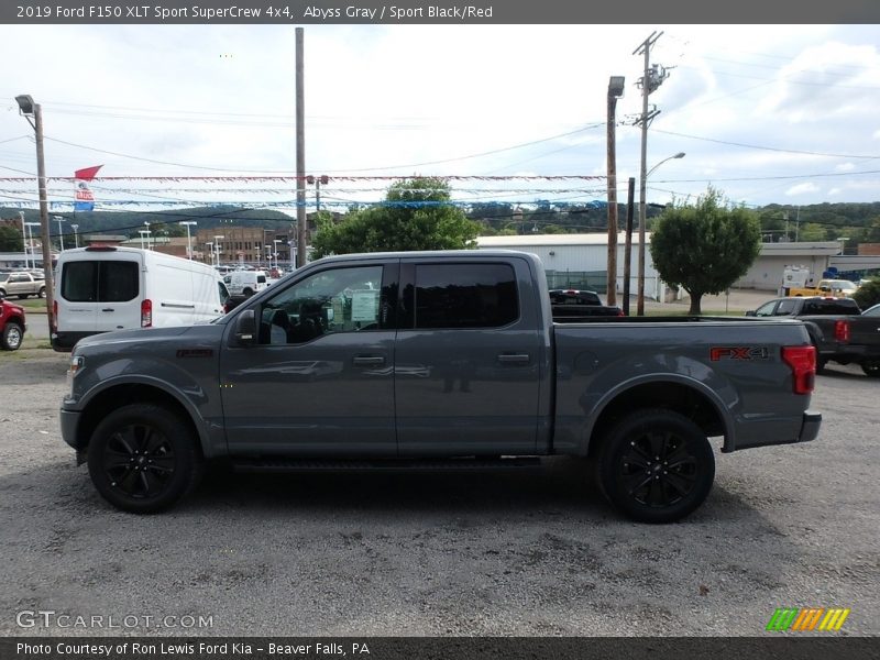 Abyss Gray / Sport Black/Red 2019 Ford F150 XLT Sport SuperCrew 4x4
