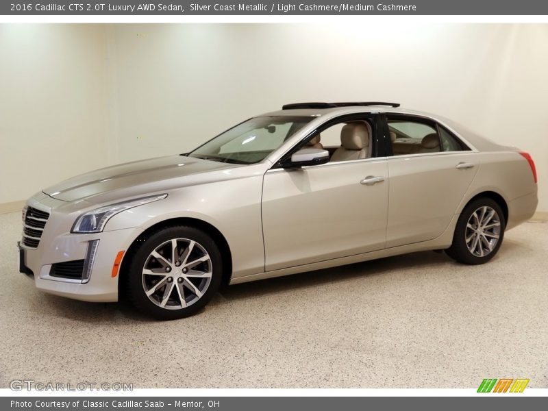 Silver Coast Metallic / Light Cashmere/Medium Cashmere 2016 Cadillac CTS 2.0T Luxury AWD Sedan