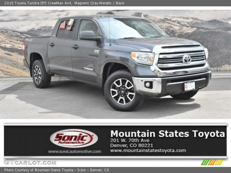 Magnetic Gray Metallic / Black 2016 Toyota Tundra SR5 CrewMax 4x4