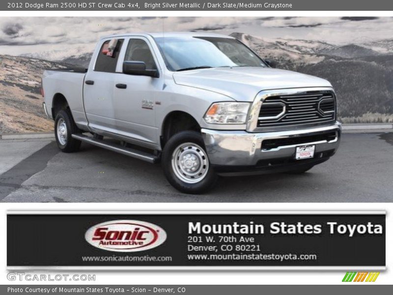 Bright Silver Metallic / Dark Slate/Medium Graystone 2012 Dodge Ram 2500 HD ST Crew Cab 4x4
