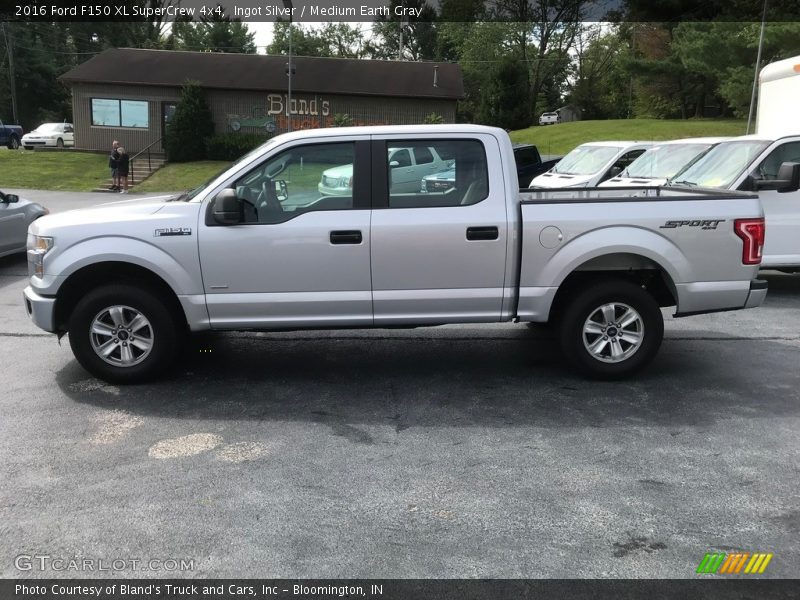 Ingot Silver / Medium Earth Gray 2016 Ford F150 XL SuperCrew 4x4
