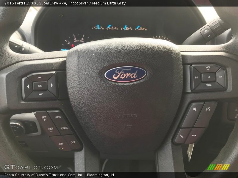 Ingot Silver / Medium Earth Gray 2016 Ford F150 XL SuperCrew 4x4