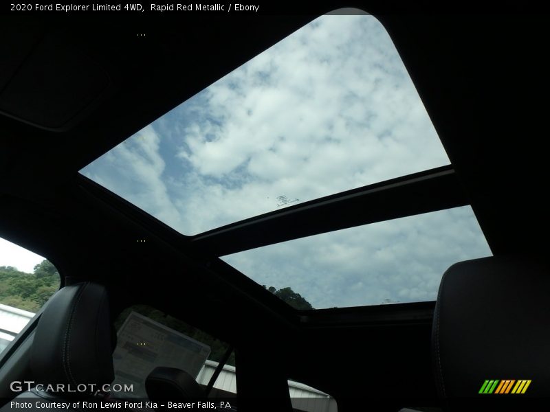 Sunroof of 2020 Explorer Limited 4WD
