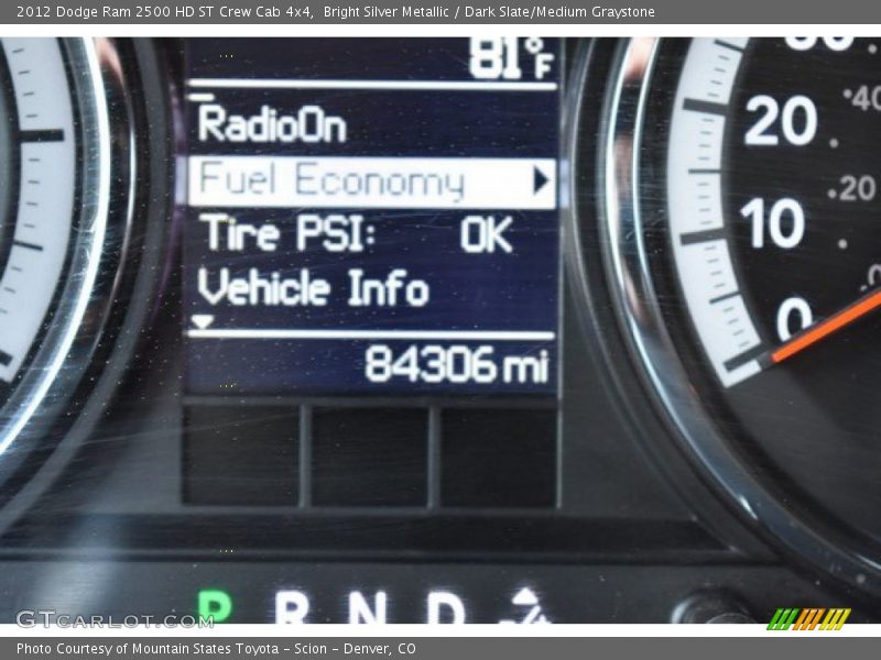 Bright Silver Metallic / Dark Slate/Medium Graystone 2012 Dodge Ram 2500 HD ST Crew Cab 4x4