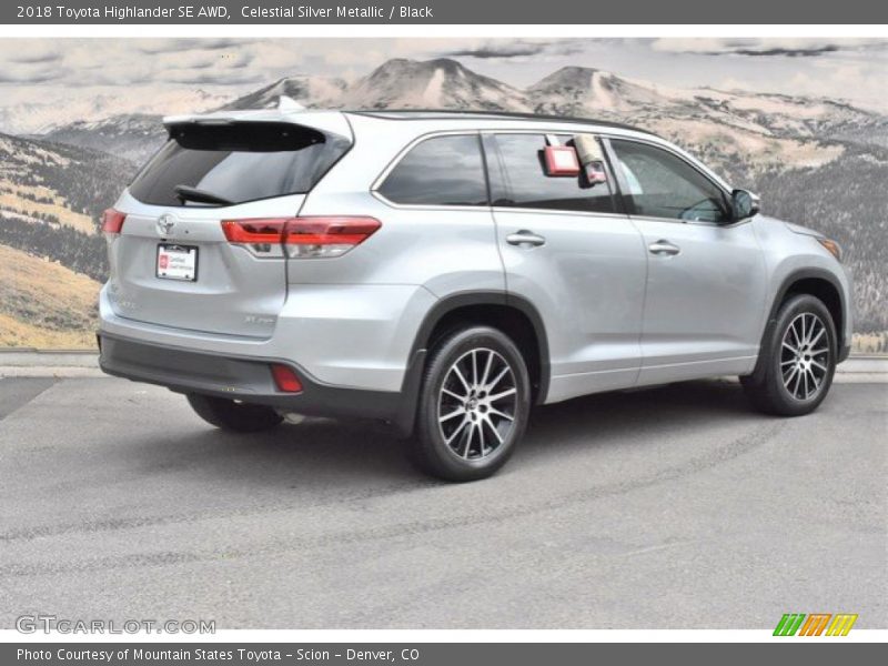Celestial Silver Metallic / Black 2018 Toyota Highlander SE AWD