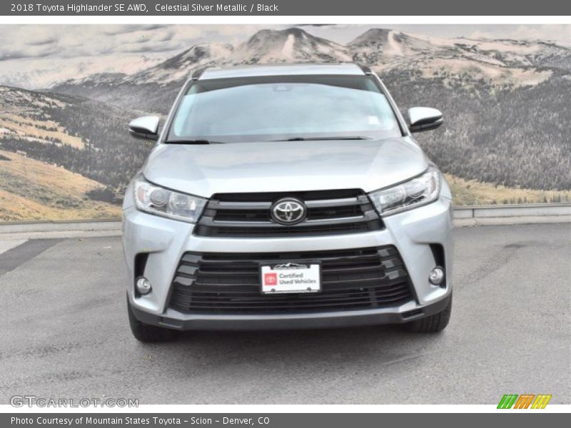 Celestial Silver Metallic / Black 2018 Toyota Highlander SE AWD
