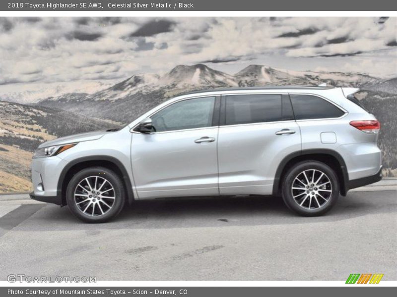 Celestial Silver Metallic / Black 2018 Toyota Highlander SE AWD