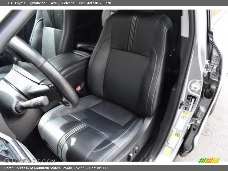 Celestial Silver Metallic / Black 2018 Toyota Highlander SE AWD