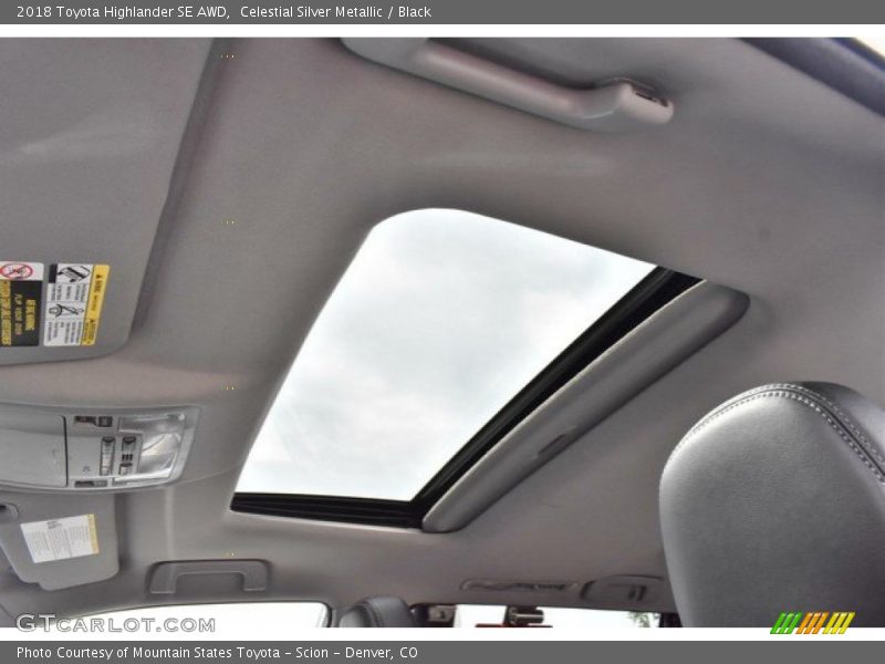 Celestial Silver Metallic / Black 2018 Toyota Highlander SE AWD